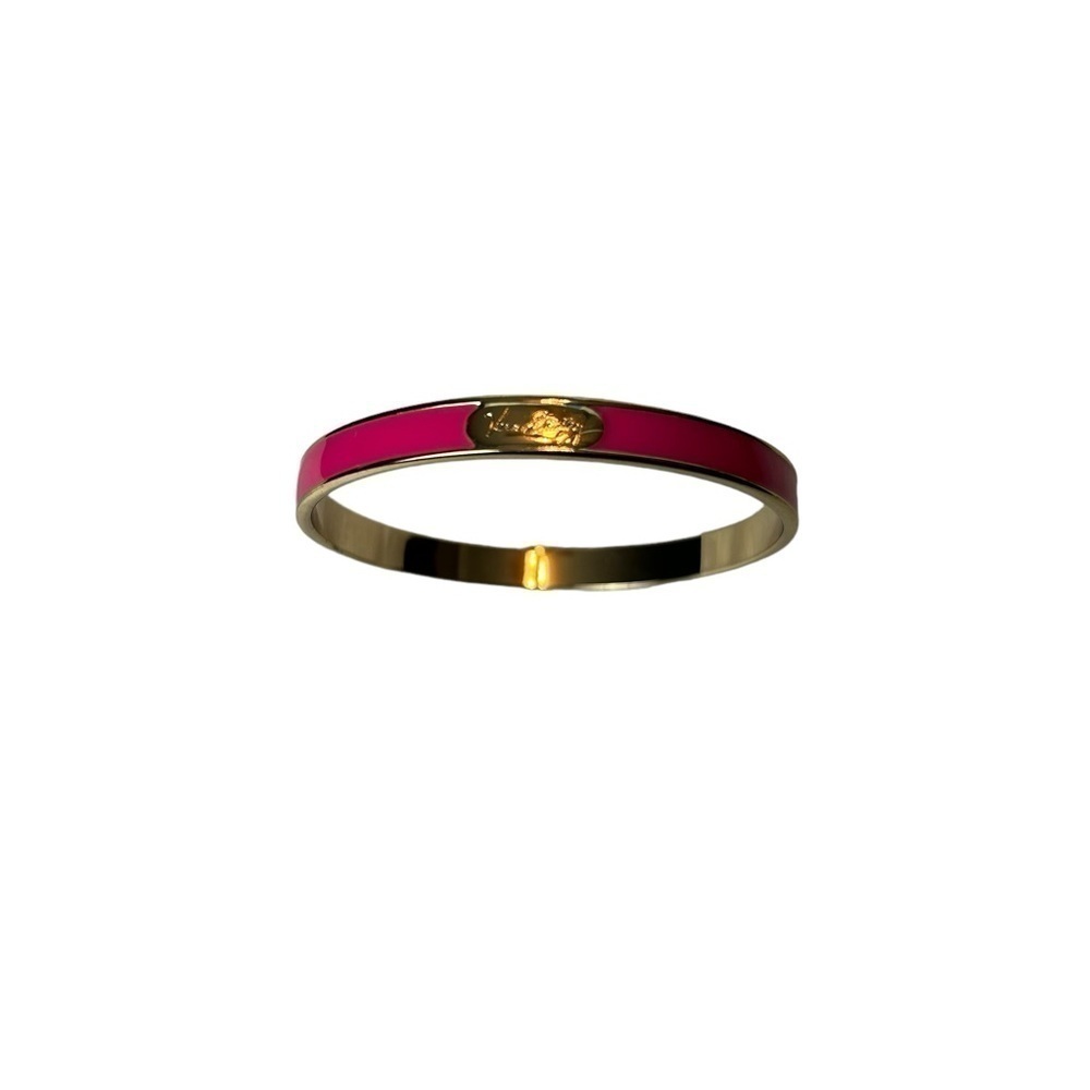 Vera Bradley Goldtone and Pink Enamel Bracelet Bangle - Picture 10 of 15